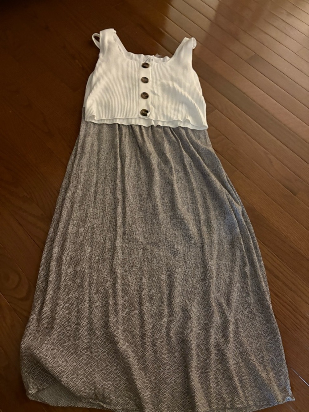 White Double Layer Maternity & Nursing Dress.